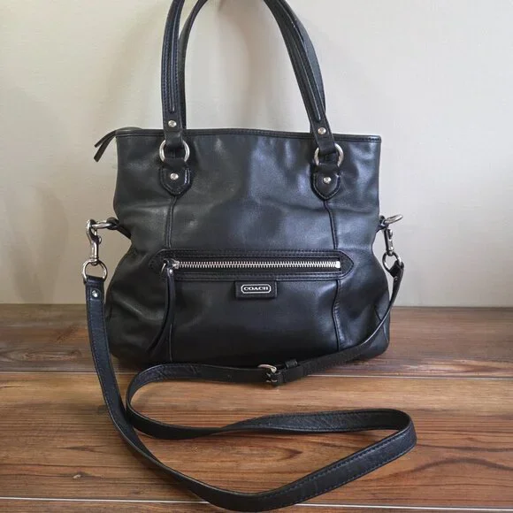 Coach Daisy Mia Black Leather Crossbody Bag Purse - Picture 3 of 16